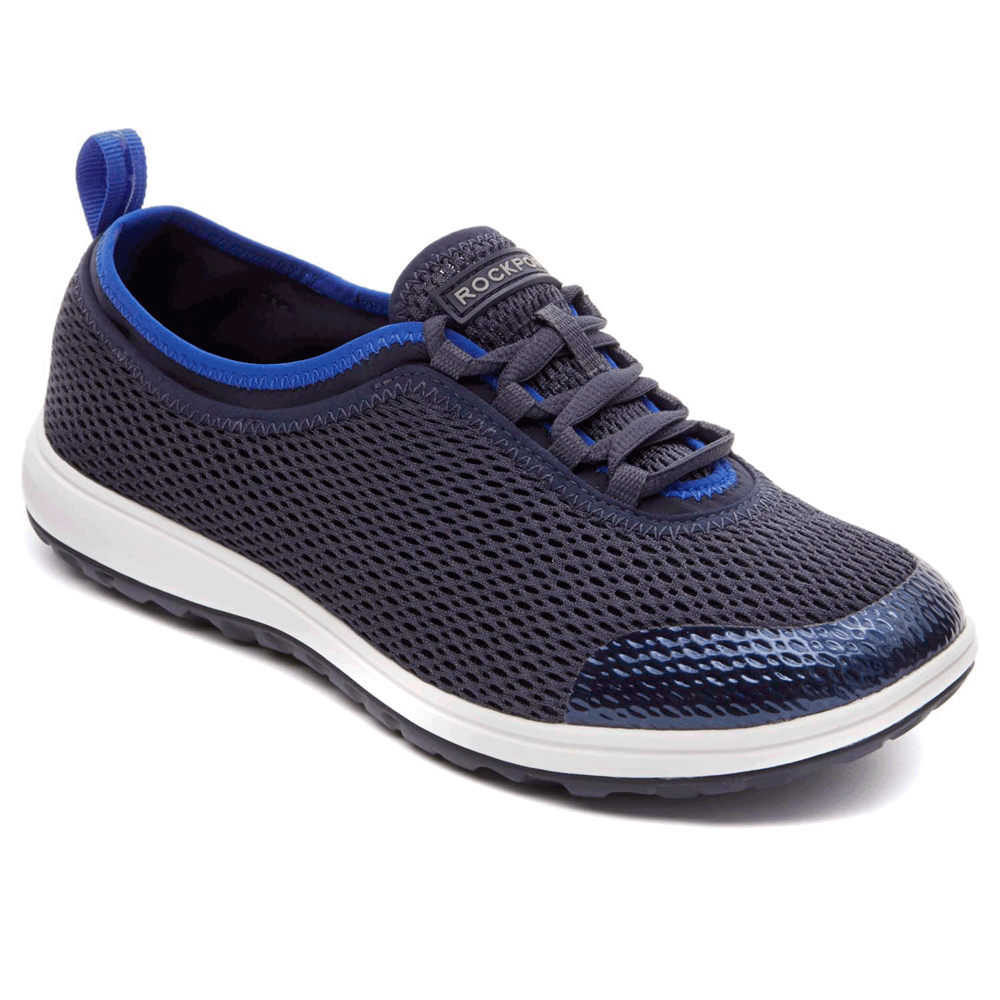 Rockport Joggesko Dame Marineblå - Walk360 Washable Laceup - EOUT72360